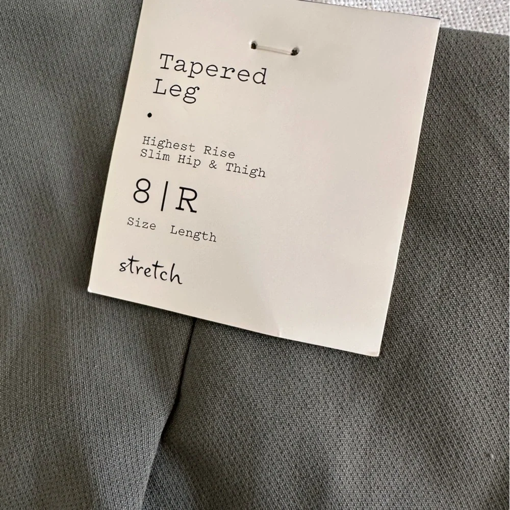 High-Rise Tailored Trousers - A New Day Olive size 8 - Picture 7 of 8